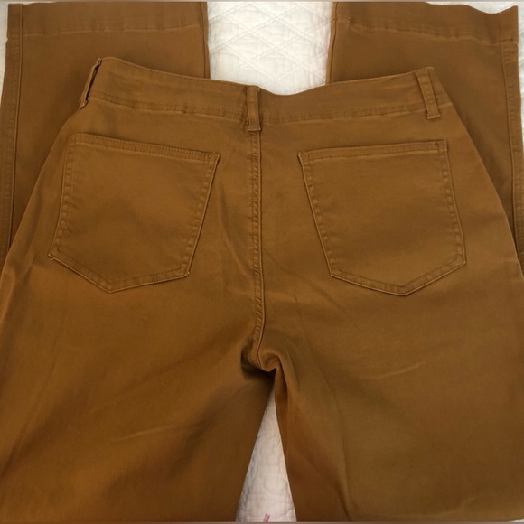 Women's Flamingals Caramel Colored Boot Cut Pants NWT - Picture 4 of 7